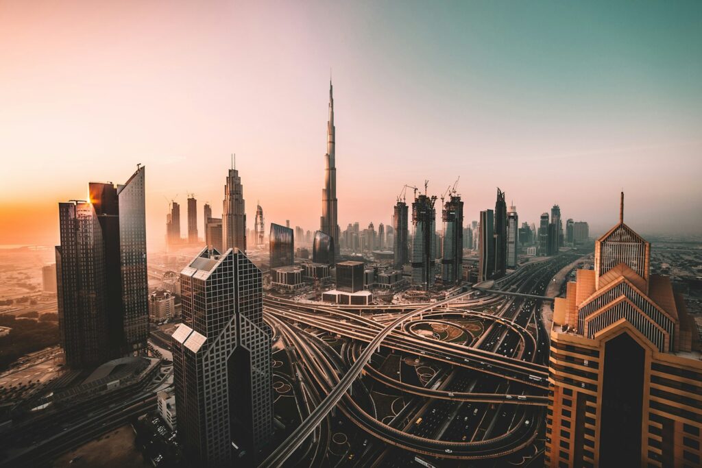 Dubai Downtown skyline with the Burj Khalifa