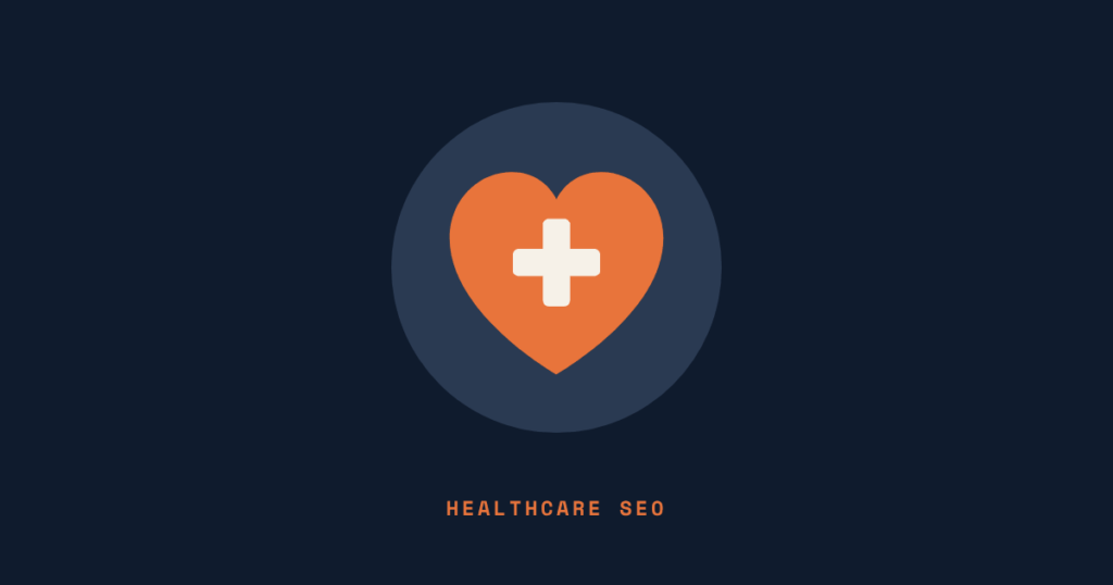 Illustration of a heart with a medical cross, for a guide on SEO for IVF and fertility clinics in Dubai